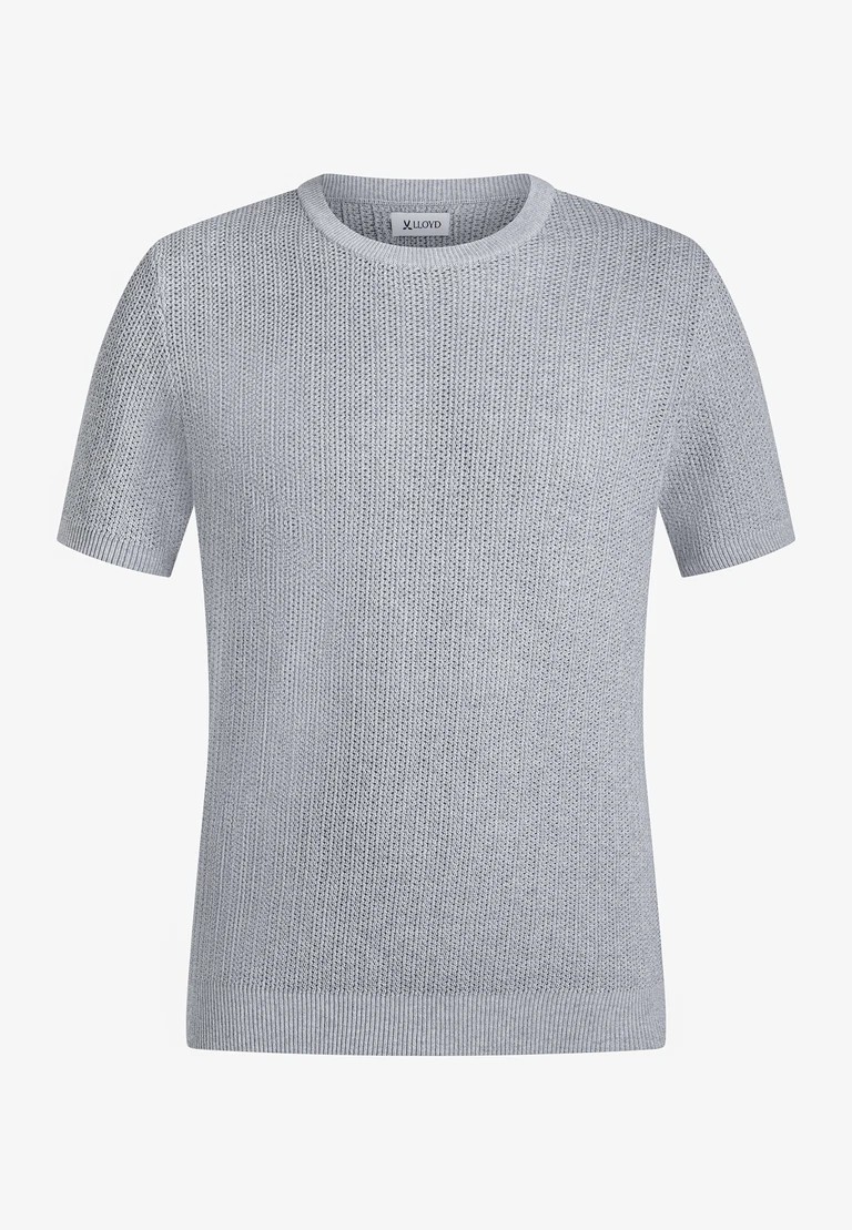 stickad rundhalsad t-shirt