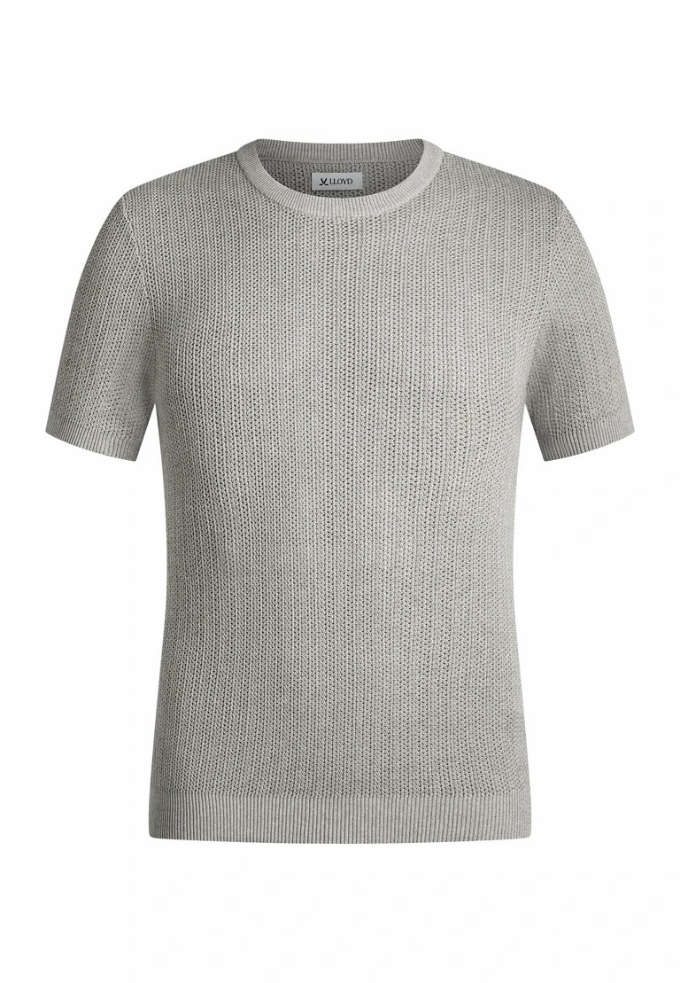 stickad rundhalsad t-shirt