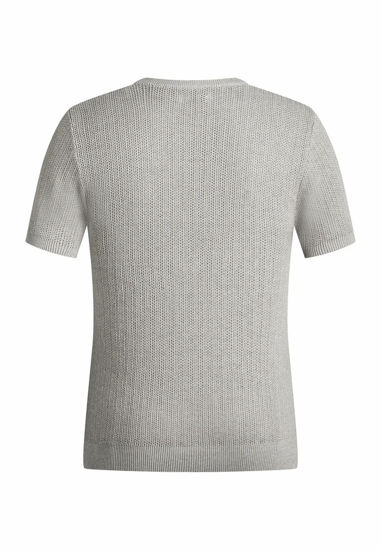 stickad rundhalsad t-shirt