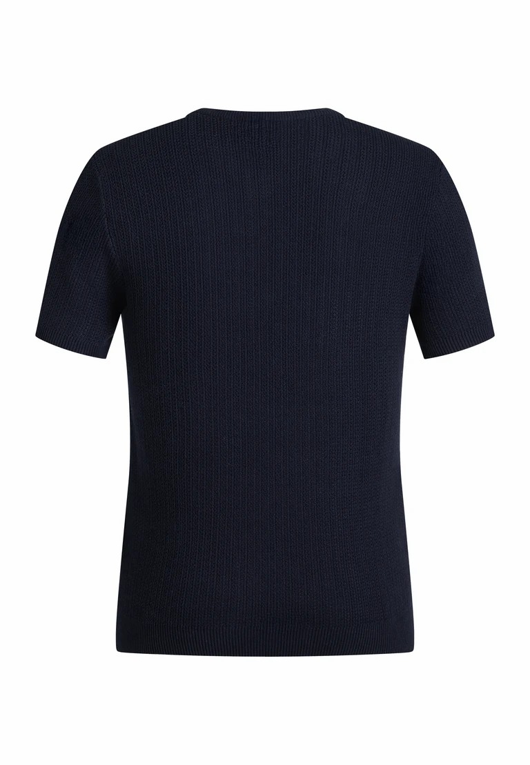 stickad rundhalsad t-shirt